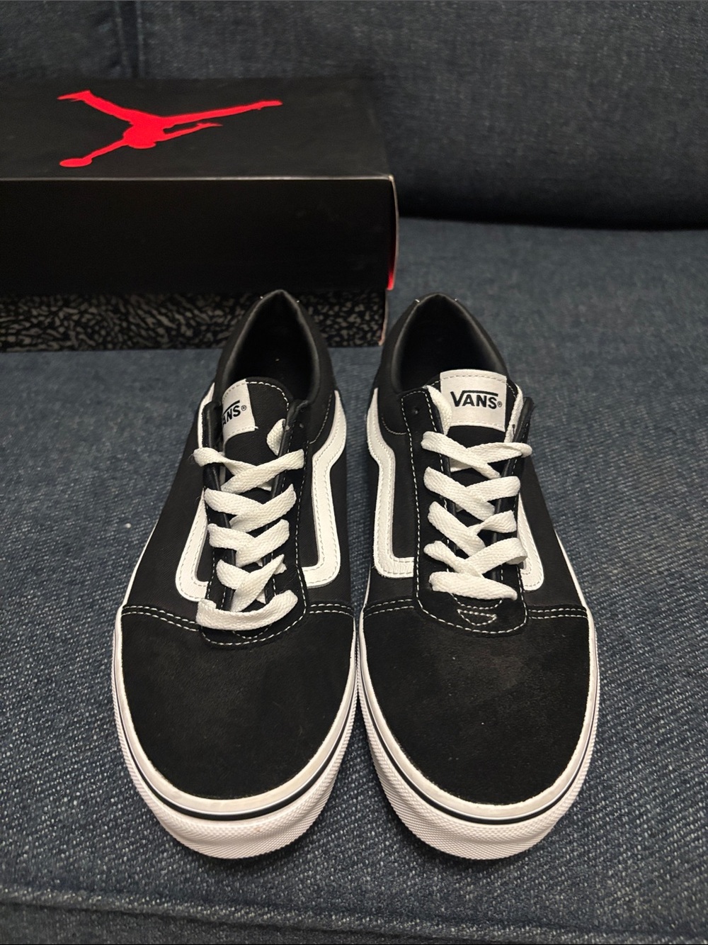 Vans Black & White Old Skool Low-Top Sneakers
